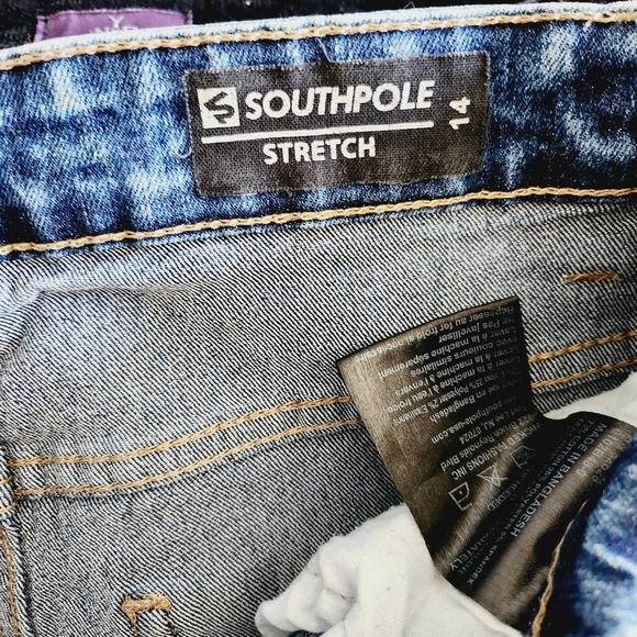 Southpole Mid Rise Strech Skinny Jeans Size 14 - Picture 6 of 7